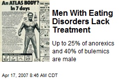 Men With Eating Disorders Lack Treatment
