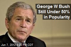 George W Bush Still Under 50% in Popularity