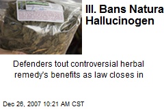 Ill. Bans Natural Hallucinogen
