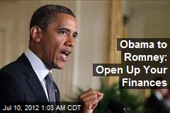 Obama to Romney: Open Up Your Finances