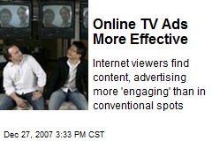 Online TV Ads More Effective