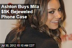 Ashton Buys Mila $5K Bejeweled Phone Case