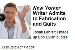 New Yorker Writer Admits to Plagiarism and Quits