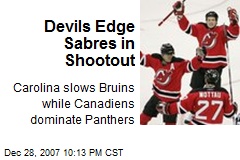 Devils Edge Sabres in Shootout