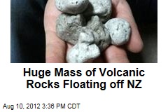 Huge Mass of Volcanic Rocks Floating off NZ