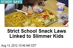 Strict School Snack Laws Linked to Slimmer Kids