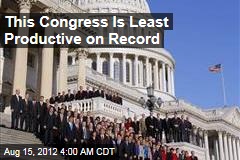 This Congress Is Least Productive on Record