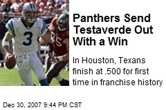 Panthers Send Testaverde Out With a Win