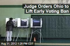 Judge Orders Ohio to Lift Early Voting Ban