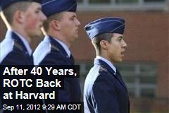 After 40 Years, ROTC Back at Harvard