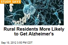 Rural Residents More Likely to Get Alzheimer&#39;s