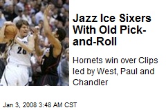 Jazz Ice Sixers With Old Pick-and-Roll