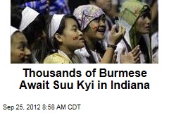 Thousands of Burmese Await Suu Kyi in Indiana