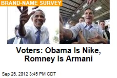 Voters: Obama Is Nike, Romney Is Armani