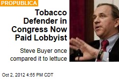 Tobacco Defender in Congress Now Paid Lobbyist
