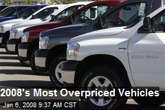 2008's Most Overpriced Vehicles
