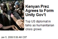 Kenyan Prez Agrees to Form Unity Gov't