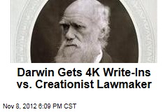Darwin Gets 4K Write-Ins vs. Creationist Lawmaker