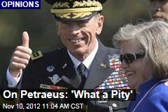 On Petraeus: &#39;What a Pity&#39;