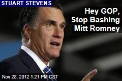 Hey GOP, Stop Bashing Mitt Romney
