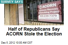Half of Republicans Say ACORN Stole the Election