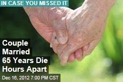 Couple Married 65 Years Die Hours Apart