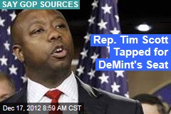 Rep. Tim Scott Tapped for DeMint&#39;s Seat
