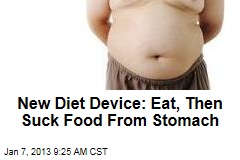 New Diet Device: Eat, Then Suck Food From Stomach