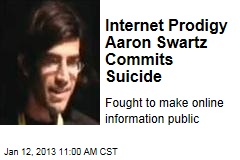 Internet Prodigy Aaron Swartz Commits Suicide