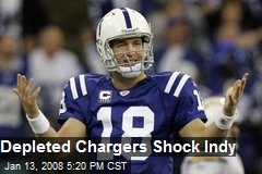 Depleted Chargers Shock Indy