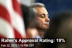 Rahm&#39;s Approval Rating: 19%