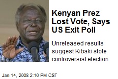 Kenyan Prez Lost Vote, Says US Exit Poll