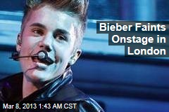 Bieber Faints Onstage in London
