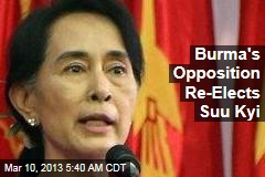 Burma&#39;s Opposition Re-Elects Suu Kyi