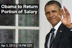 Obama to Return 5% of Salary Over Furloughs