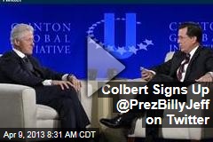 Colbert Signs Up @PrezBillyJeff on Twitter