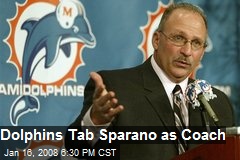 Dolphins Tab Sparano as Coach