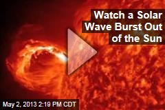 Watch a Solar Wave Burst Out of the Sun