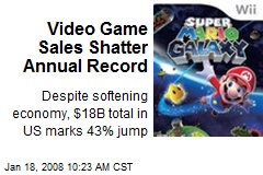 Video Game Sales Shatter Annual Record