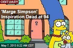 &#39;Marge Simpson&#39; Inspiration Dead at 94