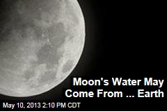 Moon&#39;s Water May Come From ... Earth