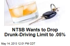 NTSB Wants to Drop Drunk-Driving Limit to .05%