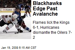 Blackhawks Edge Past Avalanche