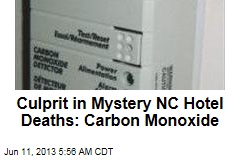 NC Hotel Deaths Culprit: Carbon Monoxide