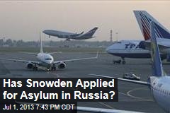 Has Snowden Applied for Asylum in Russia?