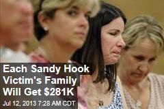 Each Sandy Hook Victim&#39;s Family Will Get $281K