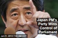Japan PM&#39;s Party Wins Control of Parliament
