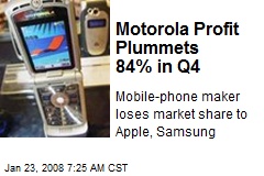 Motorola Profit Plummets 84% in Q4