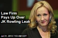Law Firm Pays Up for JK Rowling Leak