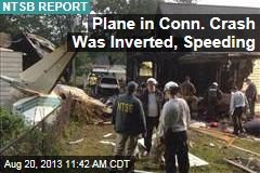 Plane in Conn. Crash Was Inverted, Speeding